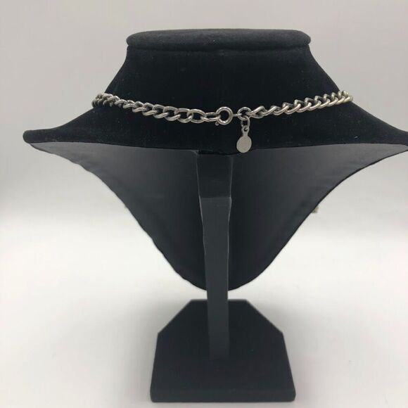 Vintage Loft by Ann Taylor Women's Statement Necklace Geometric Shape Rhinestone - Picture 5 of 10